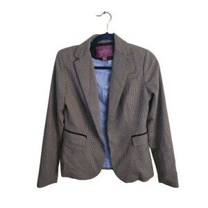 The Savile Row London Hounds Tooth Elbow Patch Western Blazer Size XS